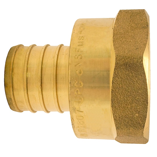 3/4 In. Brass PEX Barb X 3/4 In. Female Pipe Thread Adapter